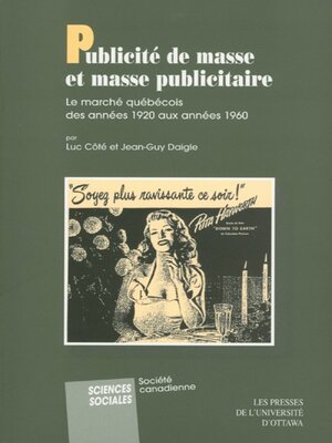 cover image of Publicité de masse et masse publicitaire
